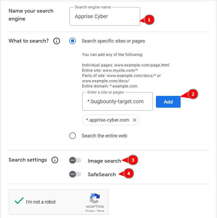 configure search engine