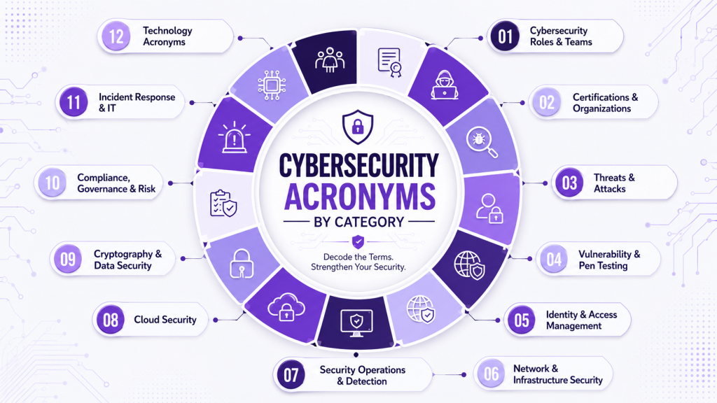 13 Cybersecurity Acronym Categories