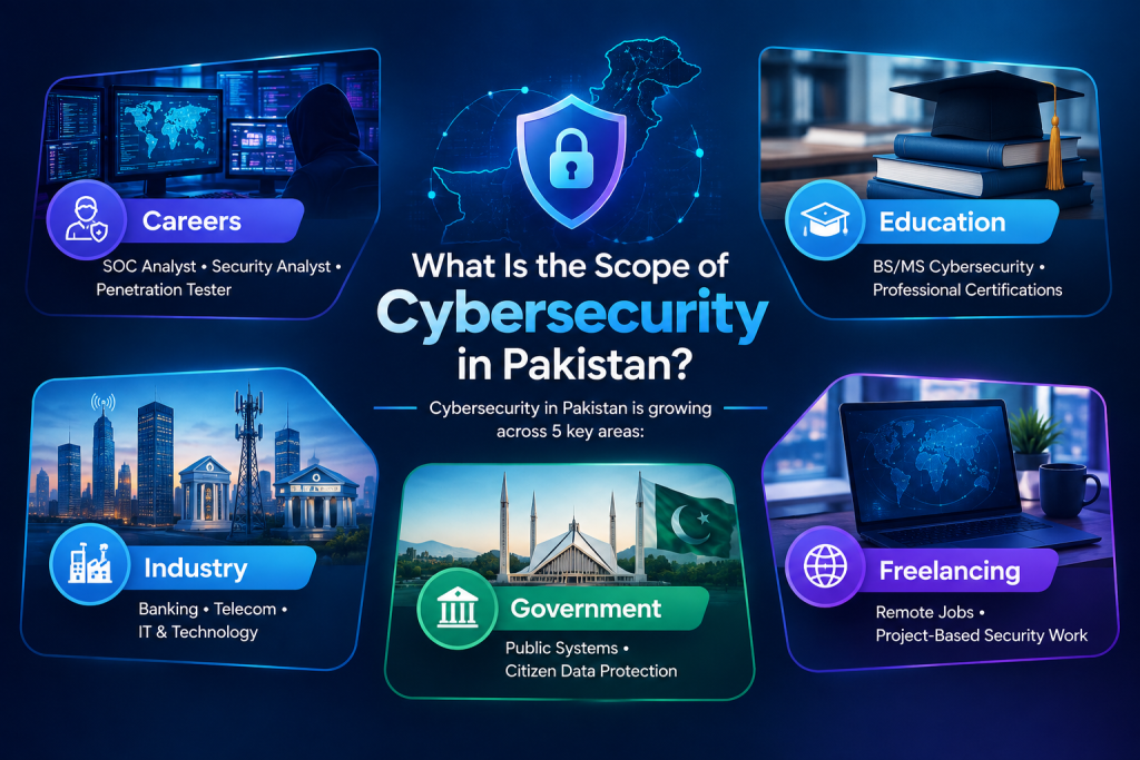 Cybersecurity in Pakistan is growing across 5 key areas: